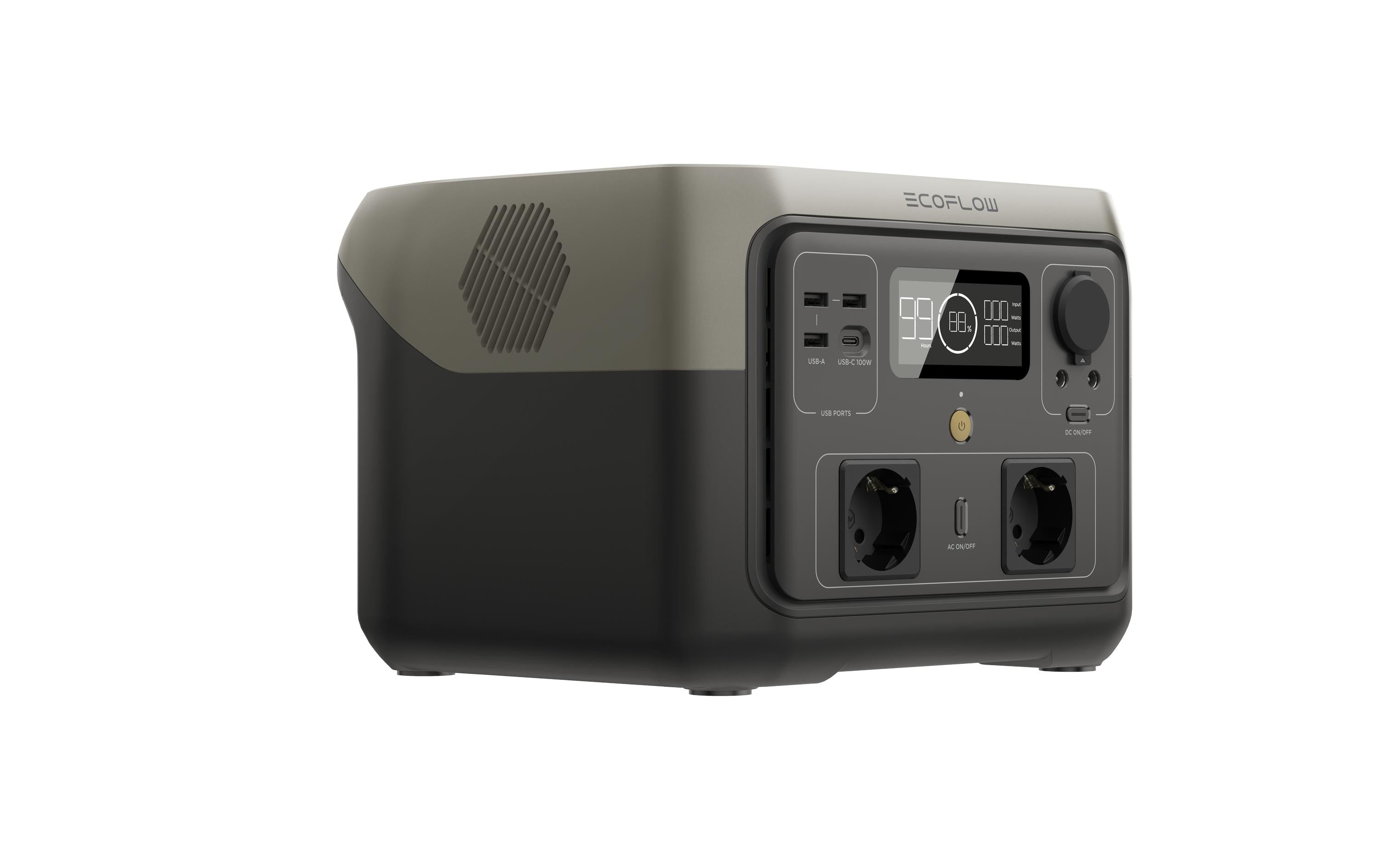 EcoFlow RIVER 2 Max Tragbare Power Station 512Wh LiFePo4 – Ultraschnelle 60-Minuten-Ladung