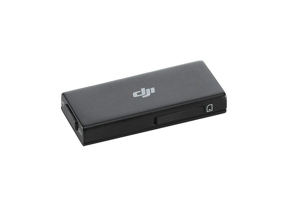 Auf weißem Hintergrund ist ein rechteckiger schwarzer DJI Enterprise Cellular Dongle (LTE USB Modem) für Mavic 3 Serie und DJI Enterprise Geräte mit dem DJI-Logo zu sehen, der für 4G-Netzwerkverbindung und Echtzeit-RTK-Dienste entwickelt wurde.