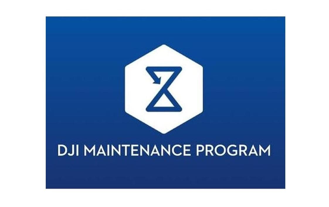 Über „DJI Enterprise-Wartungsplan – Standardservice – Matrice 30T“ erscheint auf einem blauen Farbverlauf ein weißes Sechseck mit einem stilisierten Sanduhrsymbol und hebt die vorbeugende Wartung von DJI Enterprise hervor.