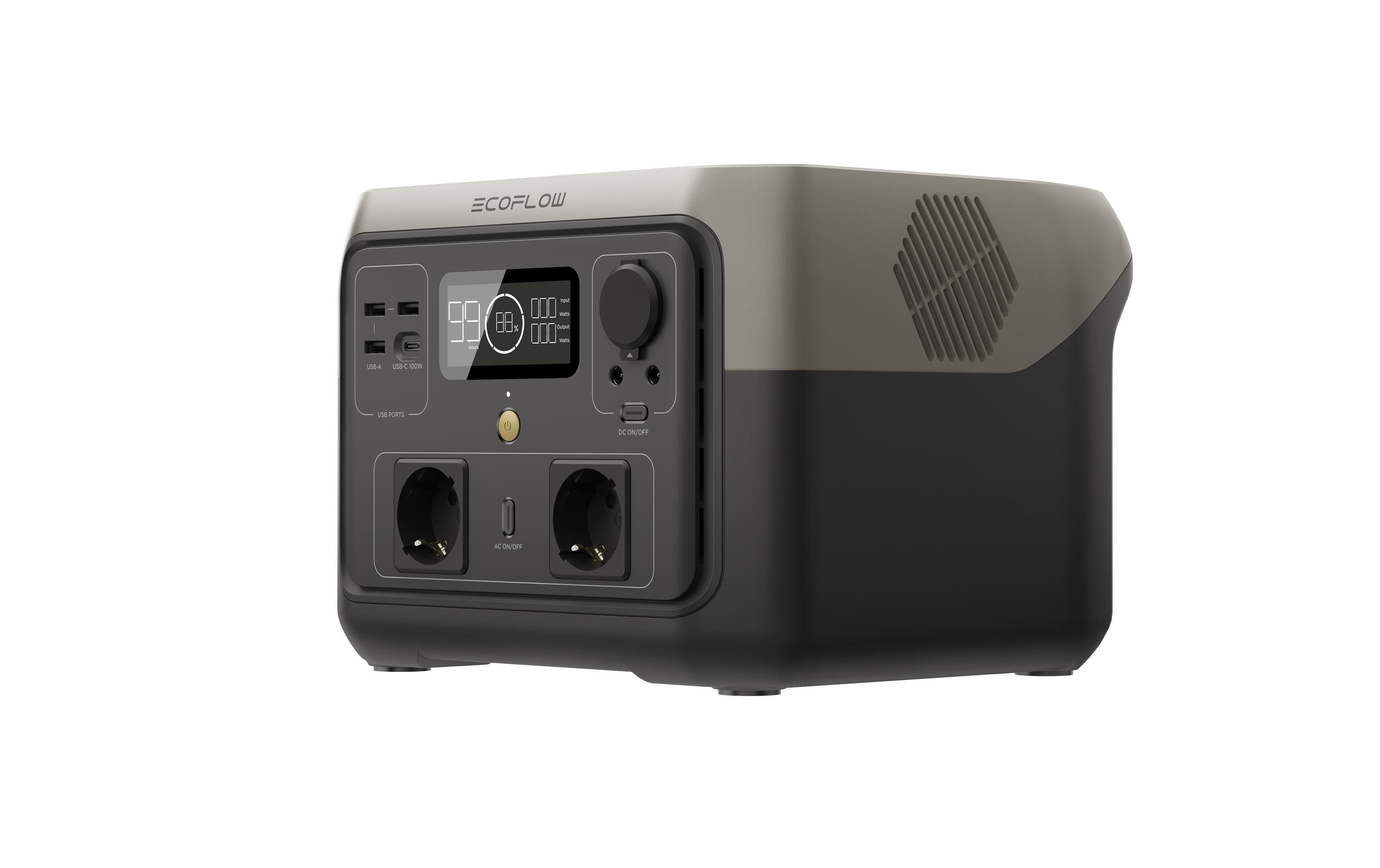 EcoFlow RIVER 2 Max Tragbare Power Station 512Wh LiFePo4 – Ultraschnelle 60-Minuten-Ladung