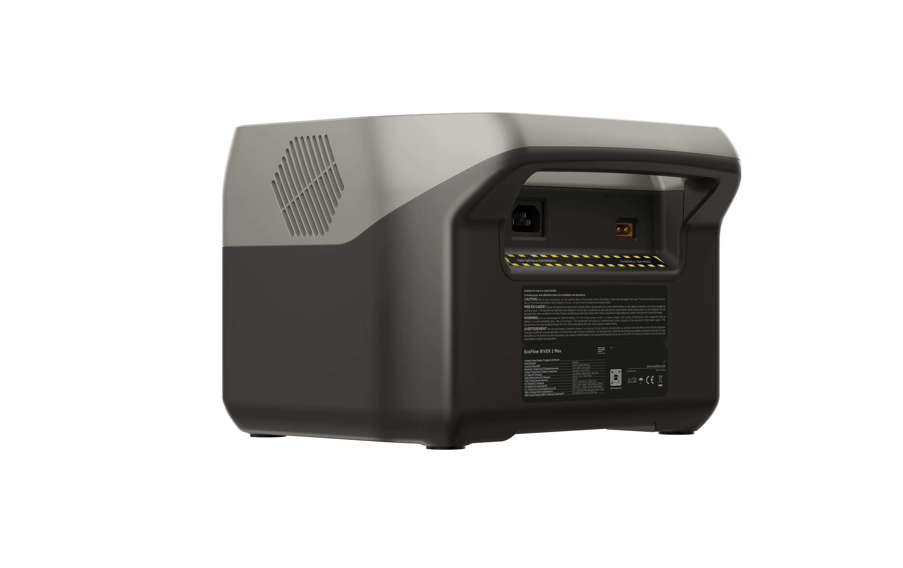 EcoFlow RIVER 2 Max Tragbare Power Station 512Wh LiFePo4 – Ultraschnelle 60-Minuten-Ladung