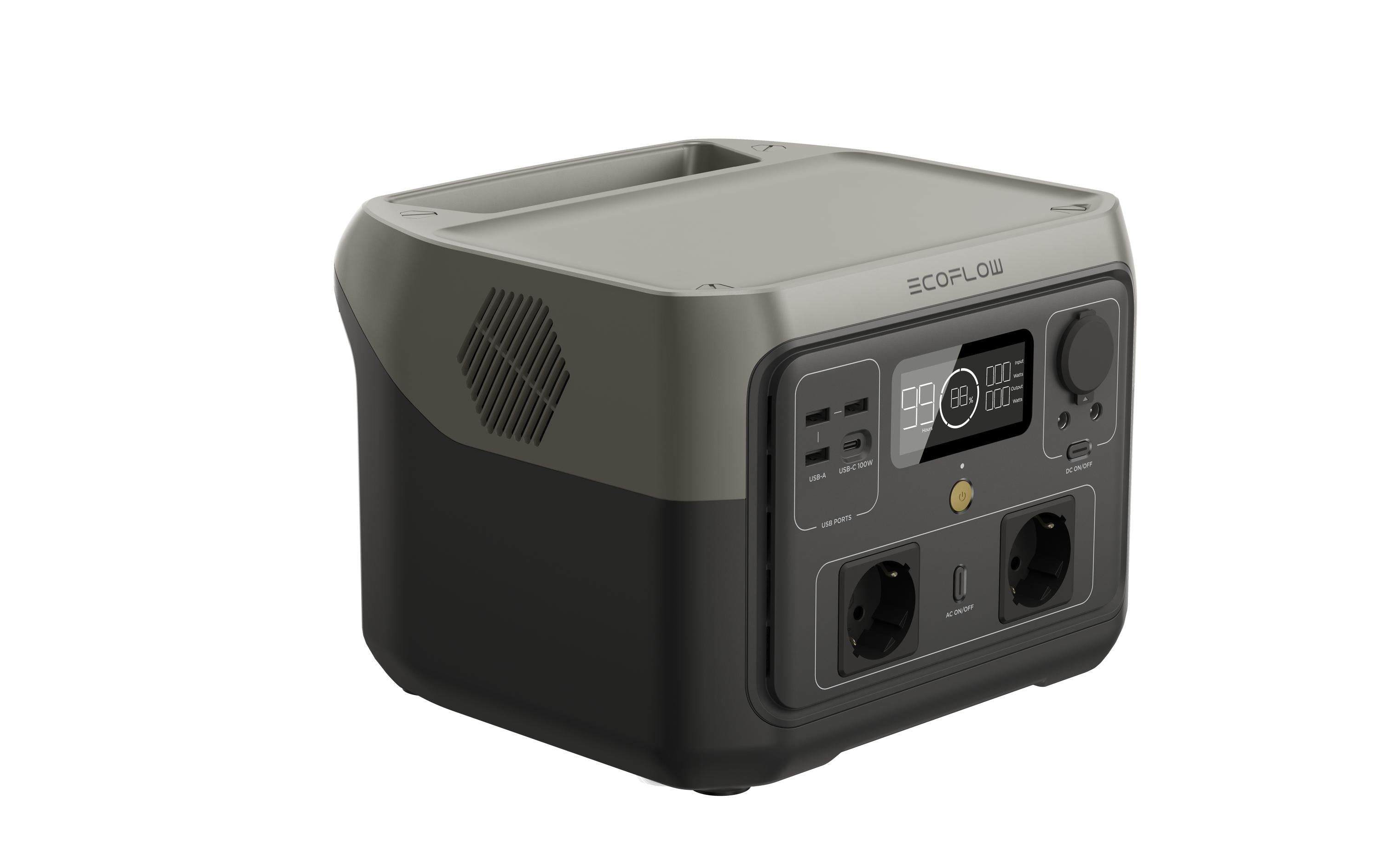 EcoFlow RIVER 2 Max Tragbare Power Station 512Wh LiFePo4 – Ultraschnelle 60-Minuten-Ladung