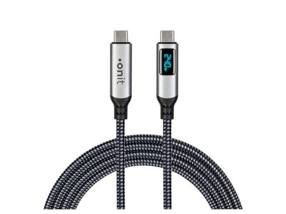 onit USB4 Kabel Premium 240 W – 1 m, 40 Gbps, 8K, LED-Display, Nylonmantel