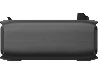 Eine EcoFlow-Zusatzbatterie RIVER 3 Plus (EB300) – 286 Wh LiFePO4, die einer kompakten Reservebatterie ähnelt, ist von der Seite auf weißem Hintergrund abgebildet.