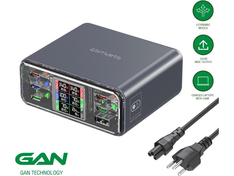 4smarts Lucid GaN DIY 360 W Ladestation