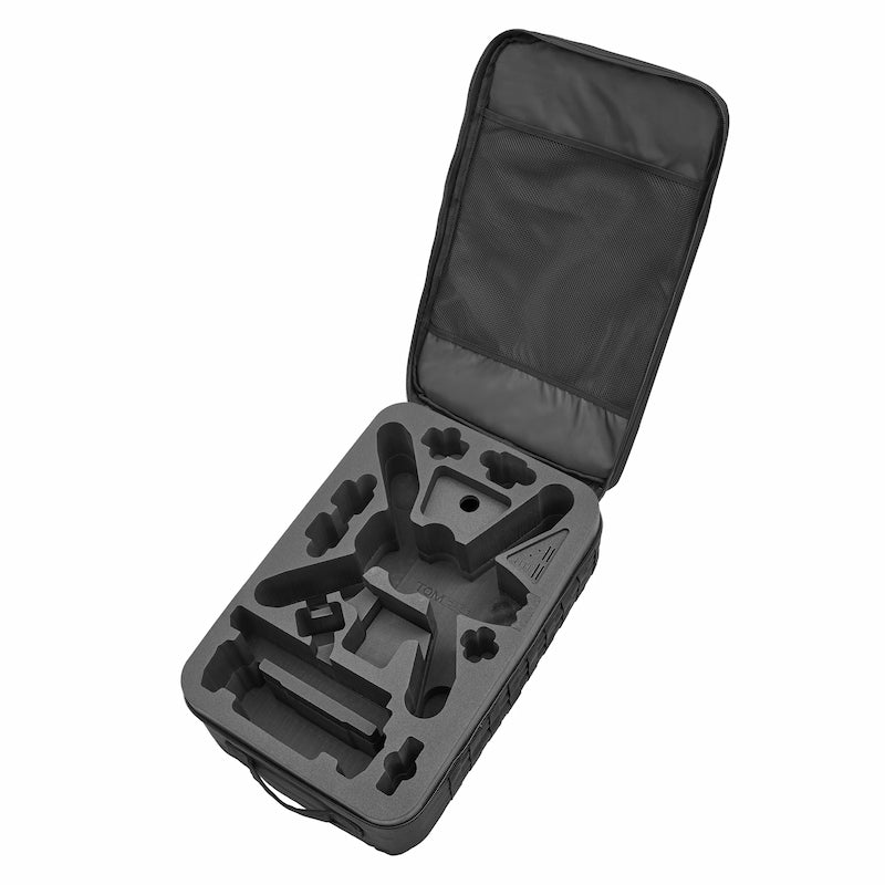 TomCase Rucksack XL Innenaufteilung mit Akkus und Fernsteuerung